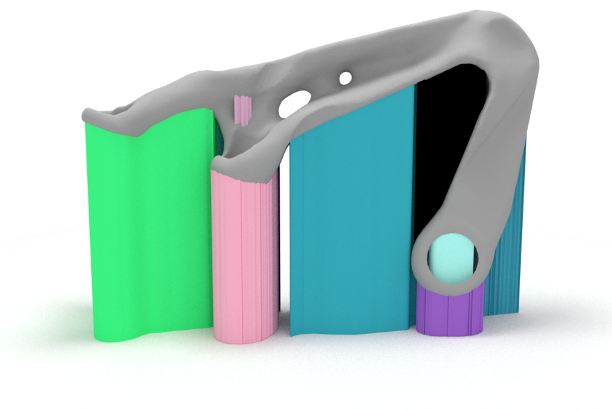 PySLM: Support Structures suitable for 3D Printing - The use of Volume Block Support Regions identified for overhang regions